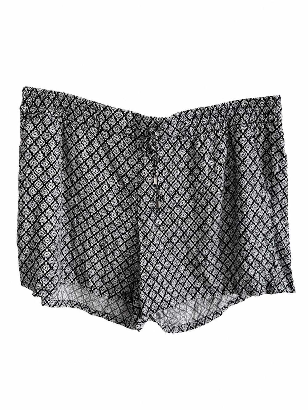 Old Navy Black & White Printed High-Waist Lounge Shorts